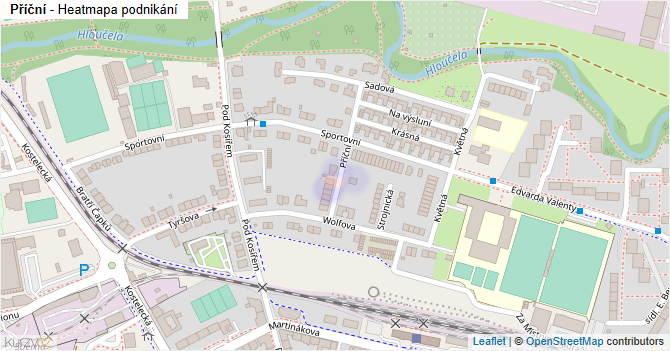 Příční - mapa podnikání