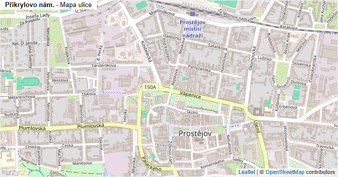 Přikrylovo nám. - mapa ulice