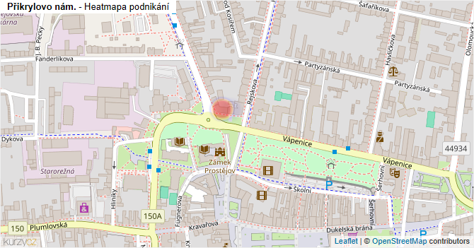Přikrylovo nám. - mapa podnikání