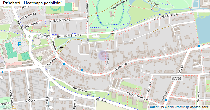 Průchozí - mapa podnikání