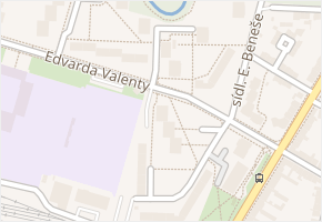 sídl. E. Beneše v obci Prostějov - mapa ulice
