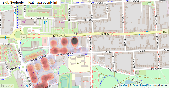 sídl. Svobody - mapa podnikání