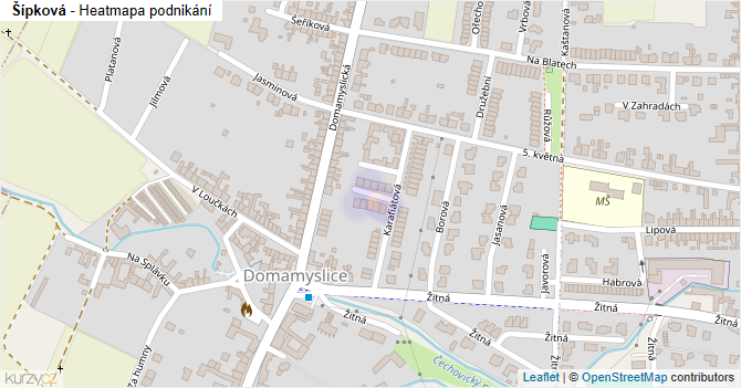 Šípková - mapa podnikání