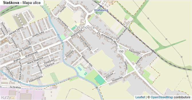 Staškova - mapa ulice