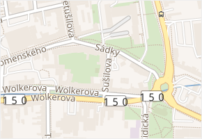 Sušilova v obci Prostějov - mapa ulice