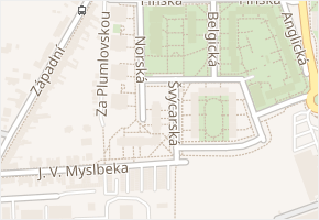 Švýcarská v obci Prostějov - mapa ulice