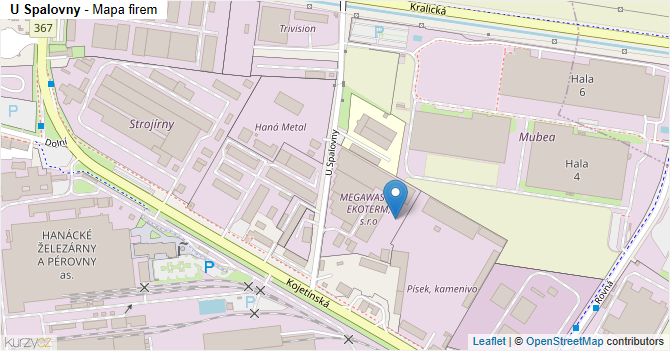U Spalovny - mapa firem