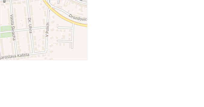 V polích v obci Prostějov - mapa ulice