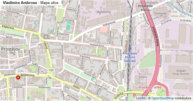 Vladimíra Ambrose - mapa ulice