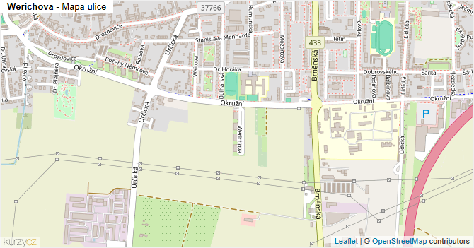 Werichova - mapa ulice