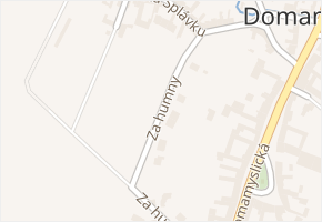 Za humny v obci Prostějov - mapa ulice