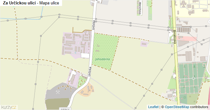 Za Určickou ulicí - mapa ulice