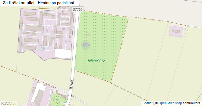Za Určickou ulicí - mapa podnikání