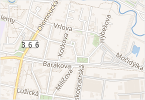 Zborov v obci Prostějov - mapa ulice