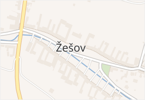 Žešov v obci Prostějov - mapa části obce