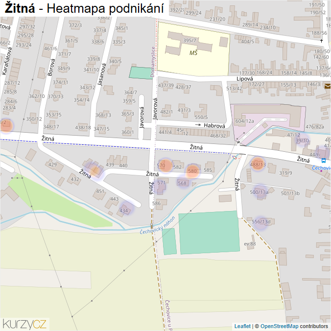 Mapa Žitná - Firmy v ulici.