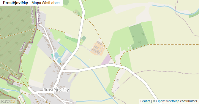 Prostějovičky - mapa části obce