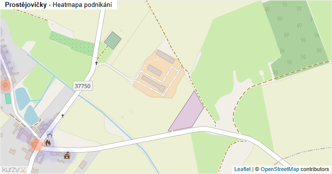 Prostějovičky - mapa podnikání