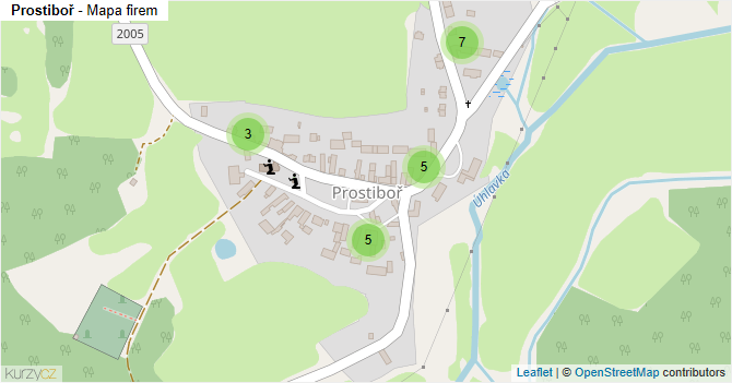 Prostiboř - mapa firem