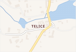 Telice v obci Prostiboř - mapa části obce