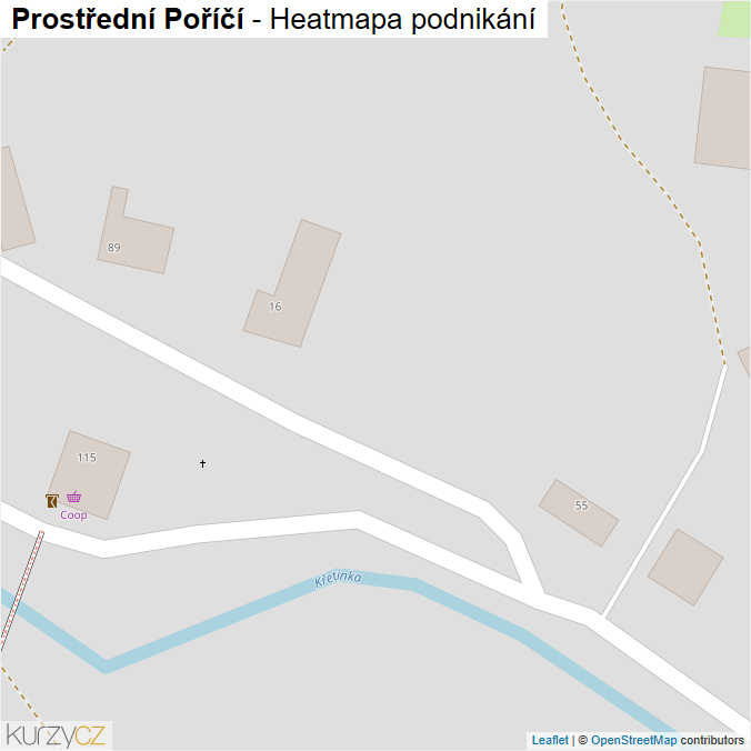 Mapa Prostřední Poříčí - Firmy v obci.