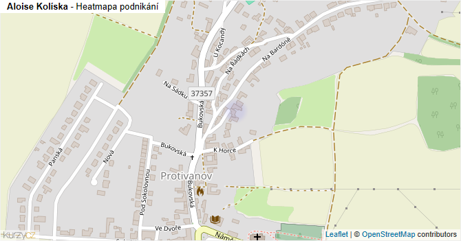 Aloise Kolíska - mapa podnikání