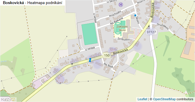 Boskovická - mapa podnikání