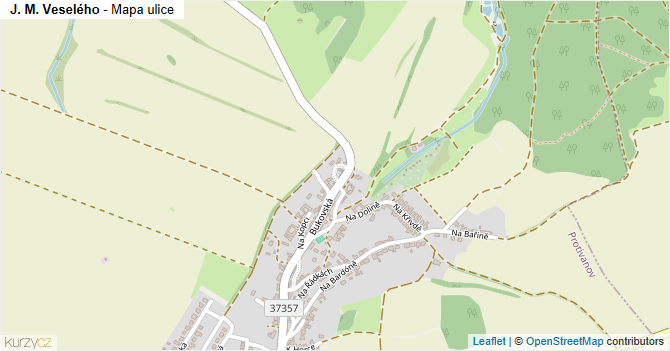 J. M. Veselého - mapa ulice