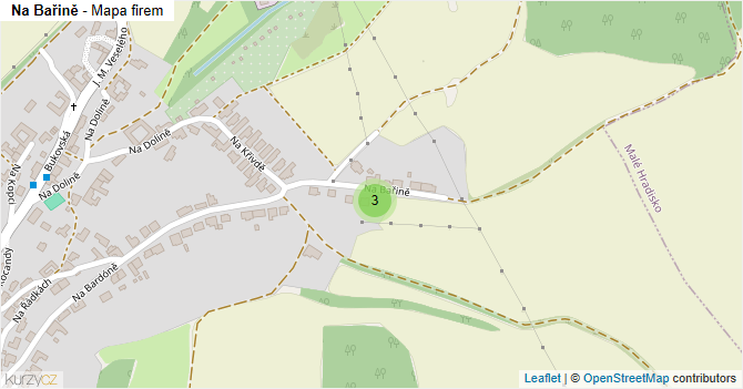 Na Bařině - mapa firem
