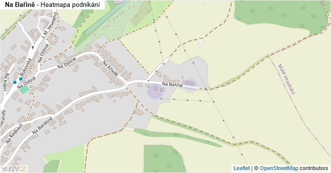 Na Bařině - mapa podnikání