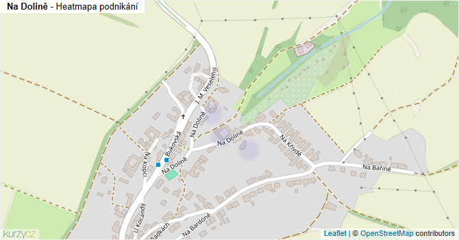 Na Dolině - mapa podnikání