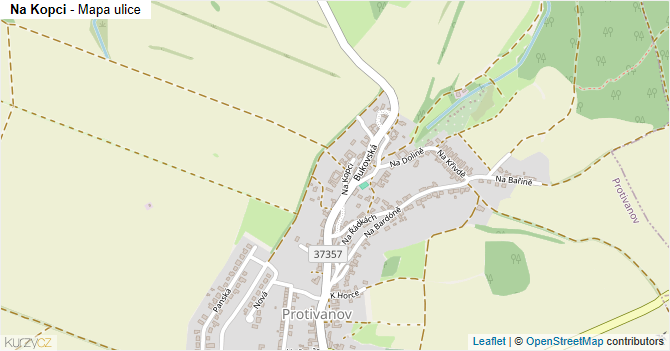 Na Kopci - mapa ulice