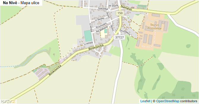 Na Nivě - mapa ulice