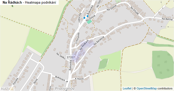 Na Řádkách - mapa podnikání