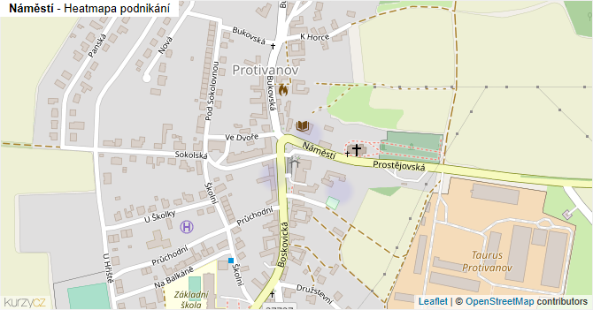 Náměstí - mapa podnikání