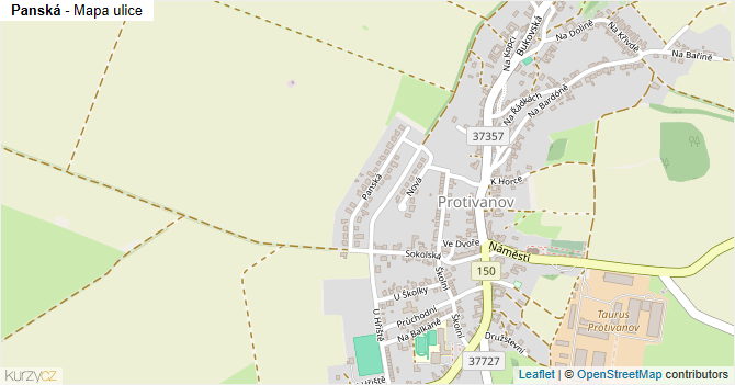 Panská - mapa ulice