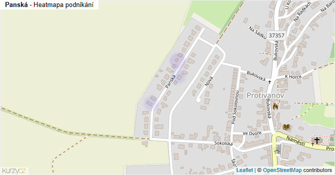 Panská - mapa podnikání