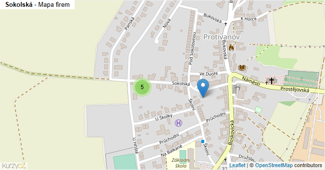 Sokolská - mapa firem