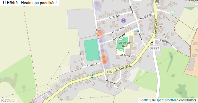 U Hřiště - mapa podnikání