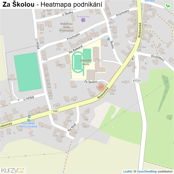 Mapa Za Školou - Firmy v ulici.
