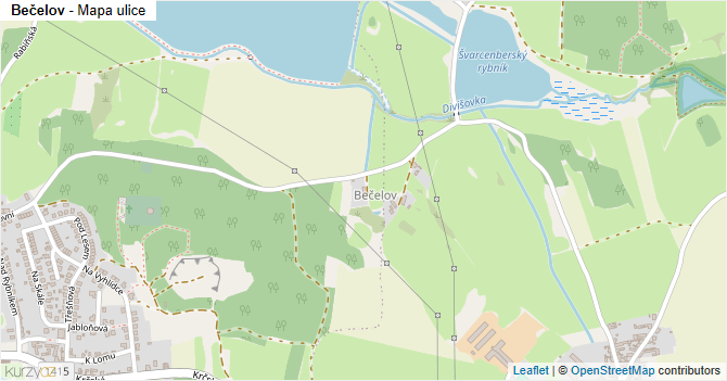 Bečelov - mapa ulice