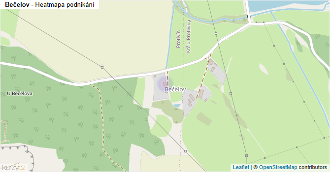 Bečelov - mapa podnikání