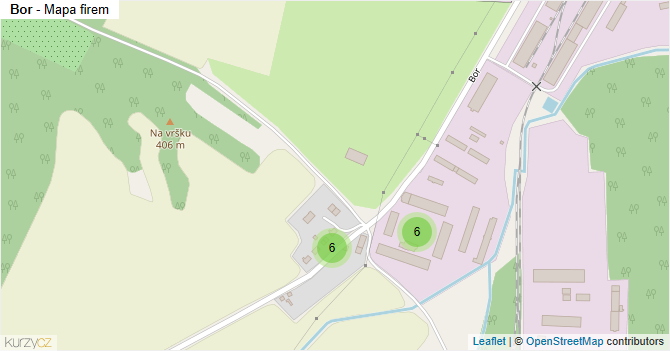 Bor - mapa firem