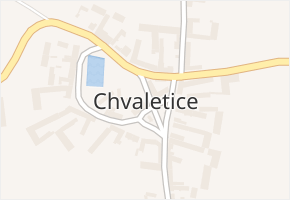 Chvaletice v obci Protivín - mapa části obce