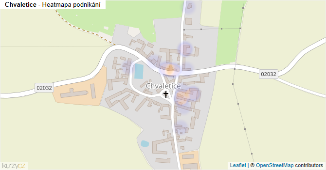 Chvaletice - mapa podnikání