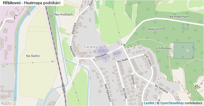 Hřbitovní - mapa podnikání