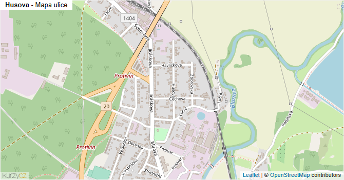Husova - mapa ulice