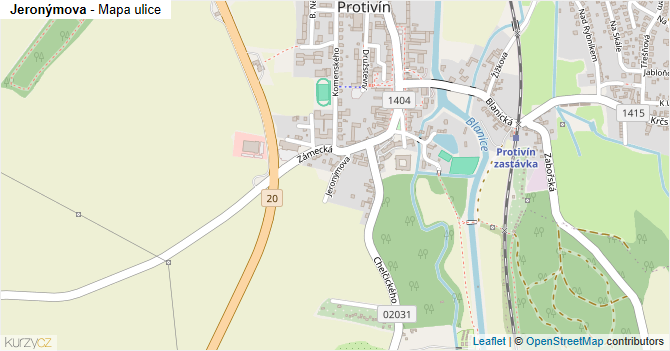 Jeronýmova - mapa ulice