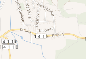 K Lomu v obci Protivín - mapa ulice