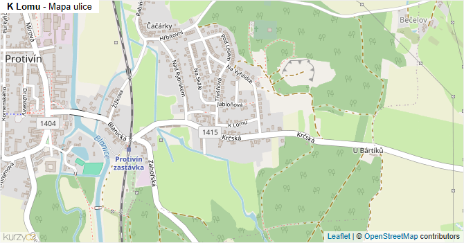 K Lomu - mapa ulice